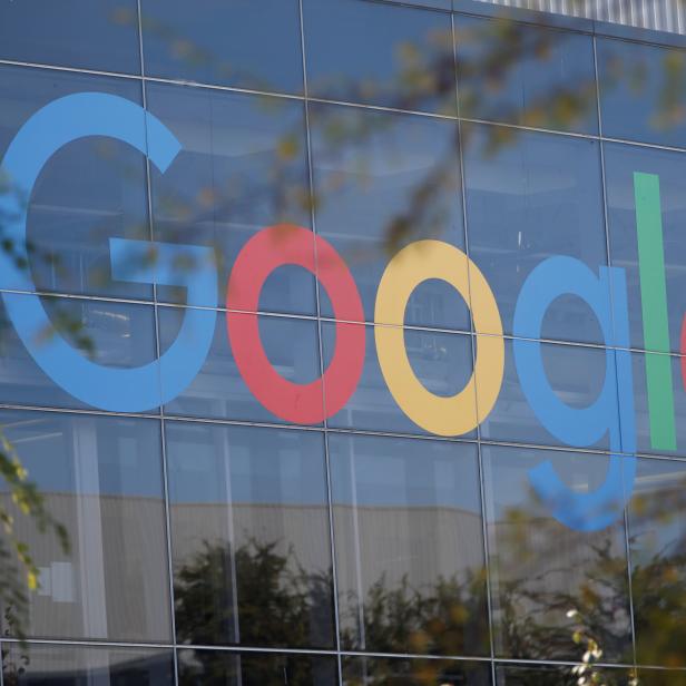 FILE PHOTO: A Google sign at the company's California headquarters