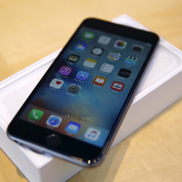 An iPhone 6S Plus is seen at the Apple retail store in Palo Alto