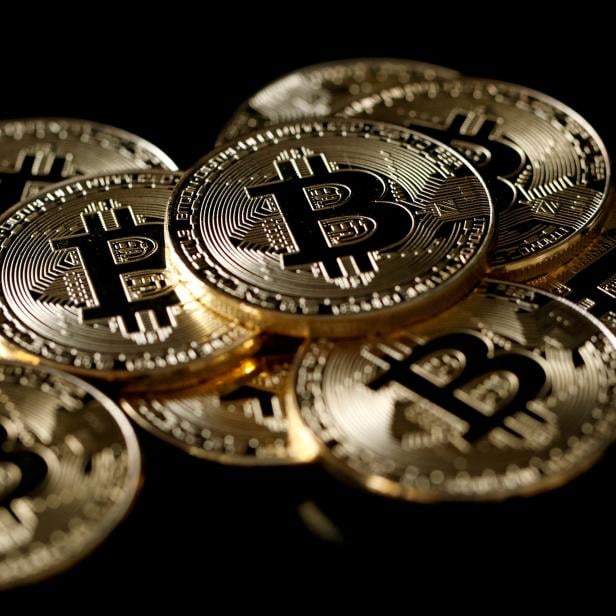 FILE PHOTO: FILE PHOTO: A collection of Bitcoin (virtual currency) tokens are displayed in this picture illustration