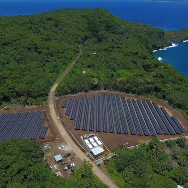 Solarpark auf der Insel Ta‘ū in Amerikanisch-Samoa