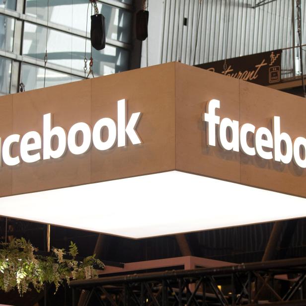 FILE PHOTO: The logo of Facebook is pictured during the Viva Tech start-up and technology summit in Paris