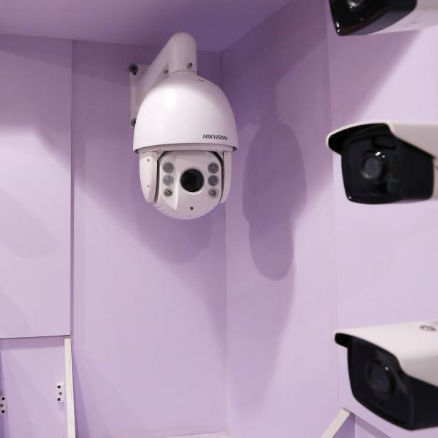 Surveillance cameras (CCTV) are seen in cameras shop in Cairo