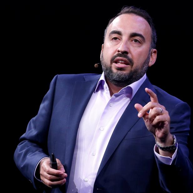 FILE PHOTO - Facebook CSO Alex Stamos gives a keynote address during the Black Hat information security conference in Las Vegas