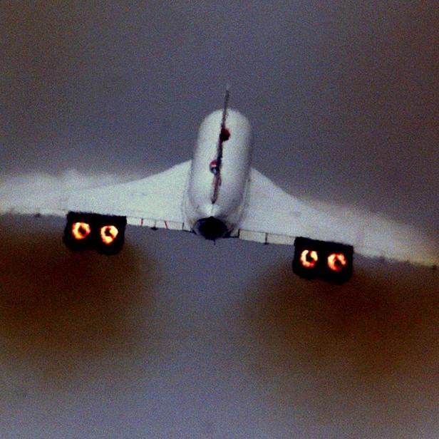 FILE PHOTO: A British Airways Concorde takes off from London's Heathrow airport