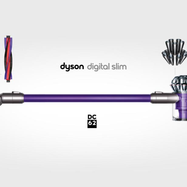 1. Preis: Der Dyson DC 62 nimmt genauso viel Staub auf wie ein großer Staubsauger, zwei Zyklonreihen arbeiten dabei gleichzeitig, um den Luftstrom zu erhöhen.