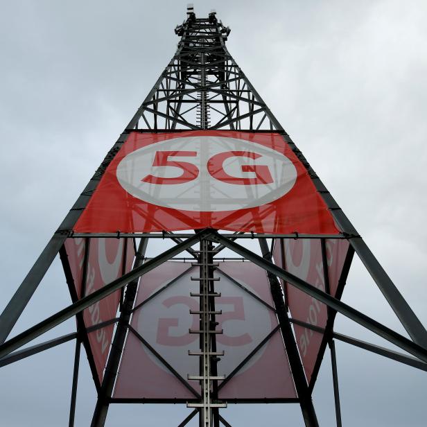 A mobile phone mast with 5G technology