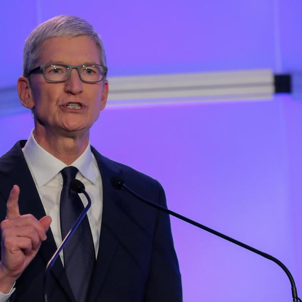 Apple CEO Cook speaks at ADL's "Never is Now" summit in New York