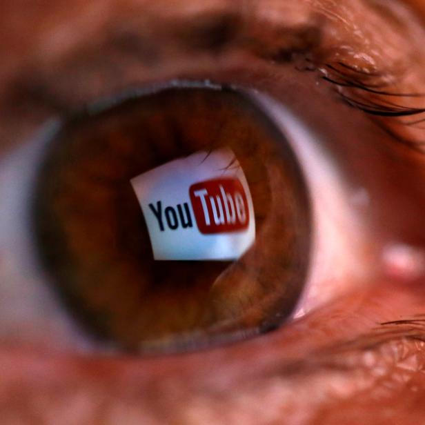 FILE PHOTO: A picture illustration shows a YouTube logo reflected in a person's eye, in central Bosnian town of Zenica