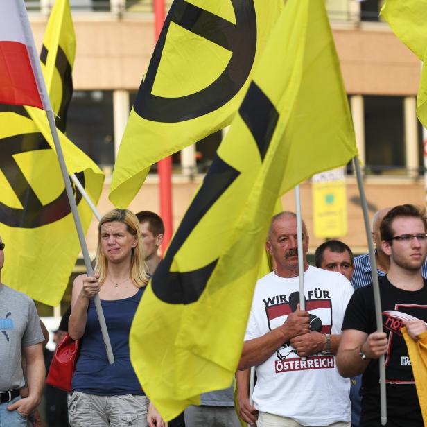 Identitären-Aufmarsch im Juli 2017 in Wien.