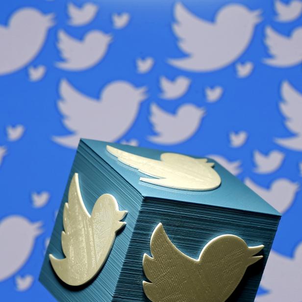 FILE PHOTO - A 3D-printed logo for Twitter is seen in this picture illustration made in Zenica