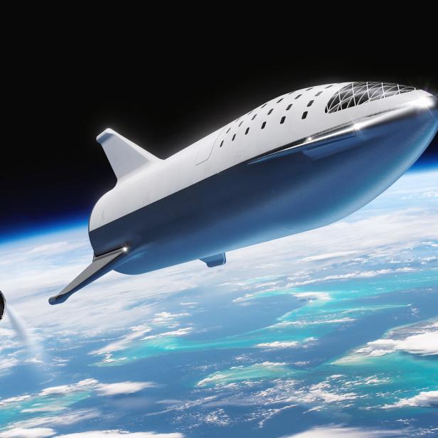 So hätte das Spaceship aussehen sollen, bevor Musk Drachenflügel anbringen wollte