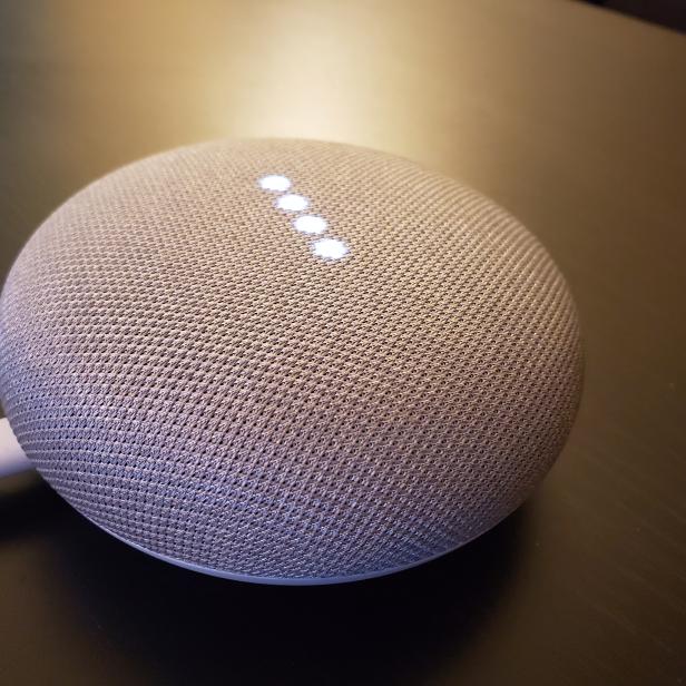 Google Home smart speakers are shown in San Francisco