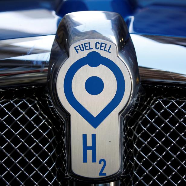 FILE PHOTO: A Toyota Project Portal hydrogen fuel cell electric semi-truck is shown during an event in San Francisco, California