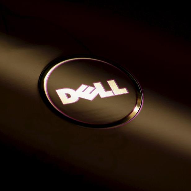 File photo of the Dell company logo on the cover of a laptop at a Dell outlet in Hong Kong