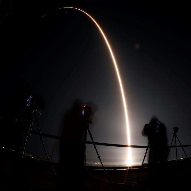 A SpaceX Falcon 9 rocket takes off loaded with a Dragon cargo craft during a resupply mission to the International Space Station from Cape Canaveral