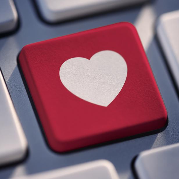 Love Heart Key On Computer Keyboard