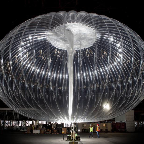 Einer der Helium-Ballons von Project Loon