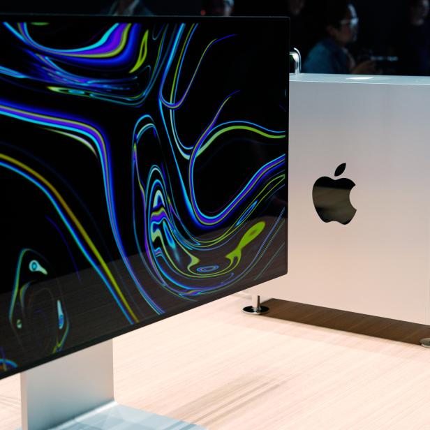 The new Mac Pro computer and Pro Display XDR are displayed during Apple's annual Worldwide Developers Conference in San Jose