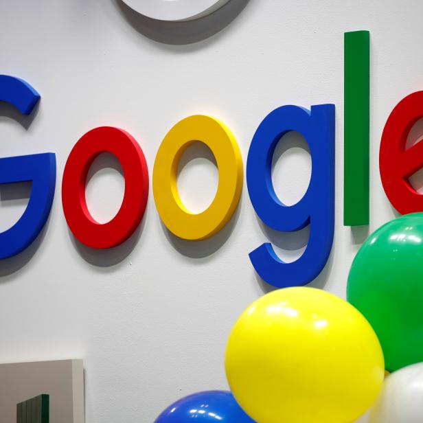 FILE PHOTO: Logo of Google is seen at VivaTech fair in Paris, France