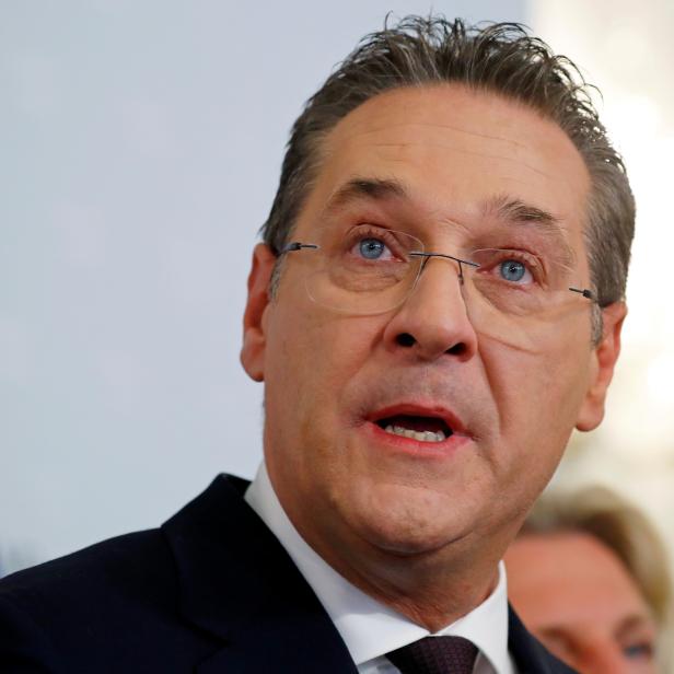 FILE PHOTO: Austrian Vice Chancellor Heinz-Christian Strache addresses the media in Vienna