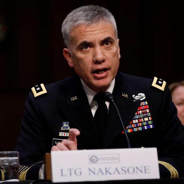 Lieutenant General Paul Nakasone, nominee to lead the National Security Agency and US Cyber Command, testifies before the Senate Intelligence Committee on Capitol Hill in Washington