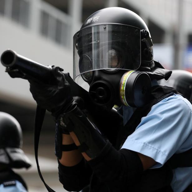 Protesters demonstrate against a proposed extradition bill in Hong Kong