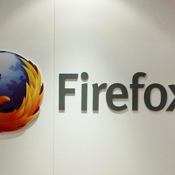 The Firefox logo is seen at a Mozilla stand during the Mobile World Congress in Barcelona