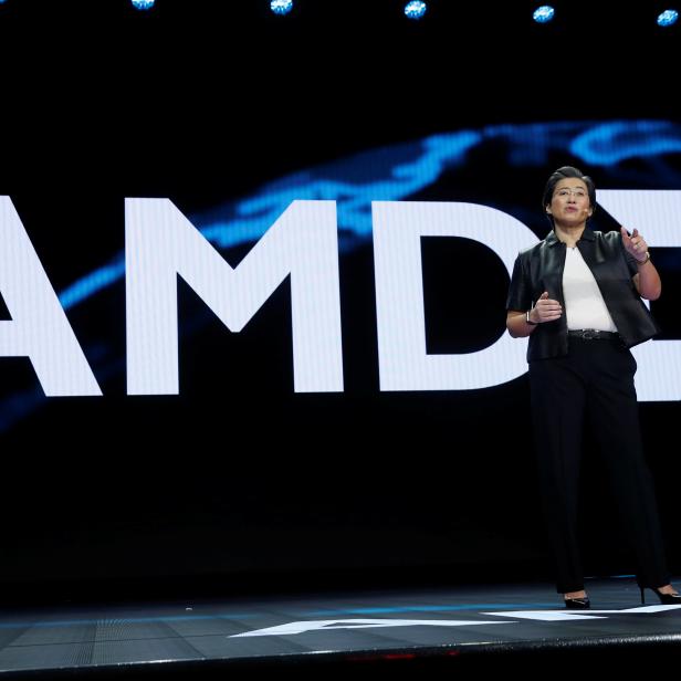 Lisa Su, president and CEO of AMD, gives a keynote address during the 2019 CES in Las Vegas