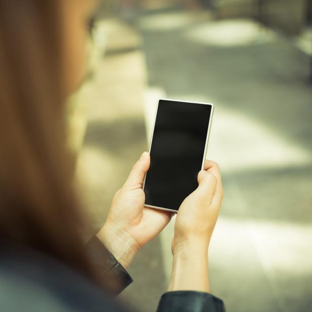 Woman using mobile smartphone