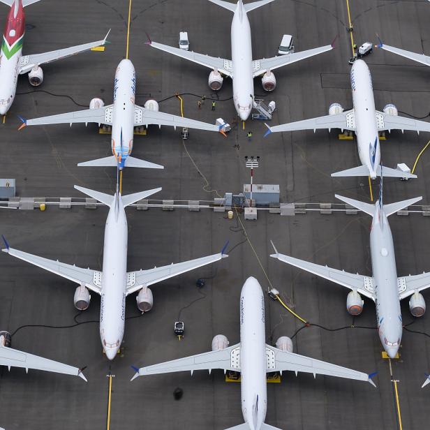 Boeings 737-Max-Maschinen müssen derzeit auf dem Boden bleiben