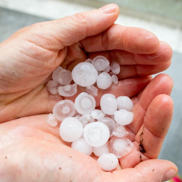 Wien: Unwetter mit Hagel.