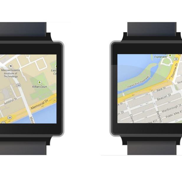 &quot;&quot; nutzt den GPS-Sensor des Smartphones und zeigt mithilfe von Google Maps den aktuellen Standort am Display der Smartwatch. Mittels Wischgesten kann auch die Umgebung erkundet werden. Auf Hineinzoomen, Navigation oder sonstige Features verzichtet Mini Maps.