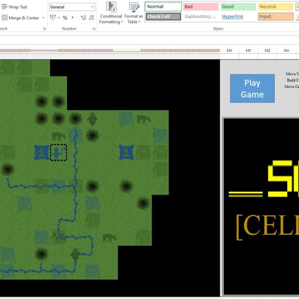 Cellivization kann via Excel gespielt werden.