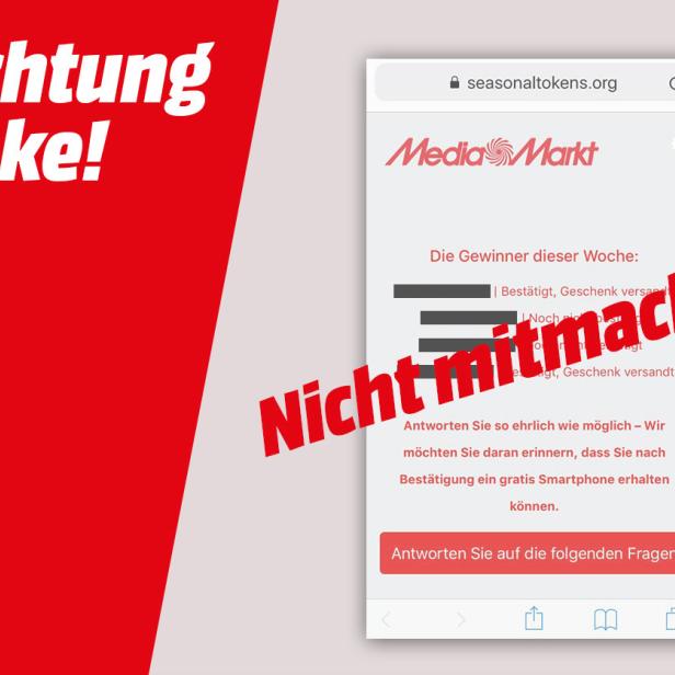 Mediamarkt warnt vor einem Fake-Gewinnspiel, das derzeit per SMS die Runde macht