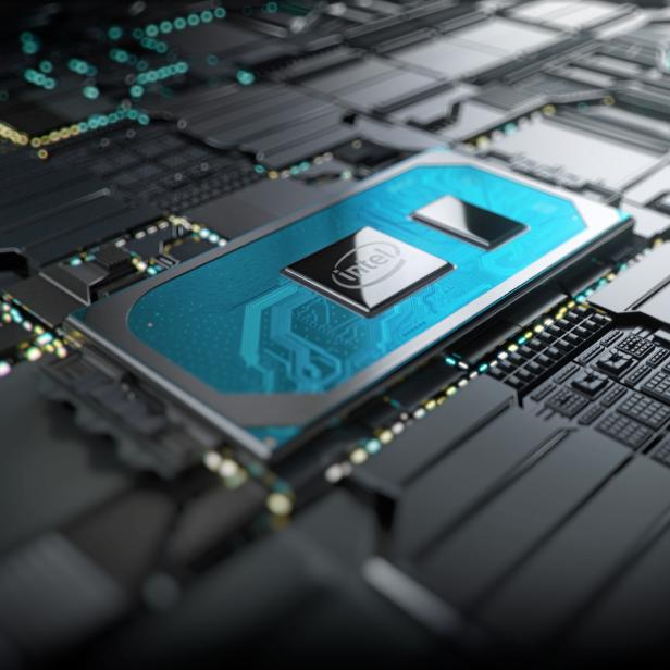 Ein Chip der Firma Intel.