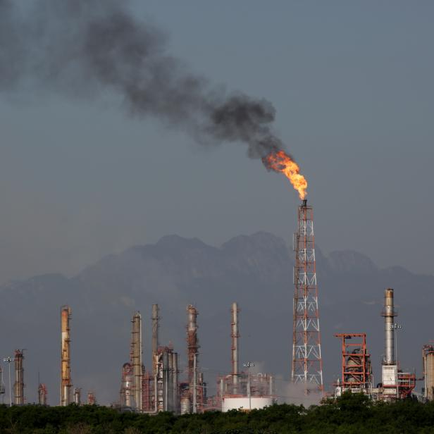 A general view shows Mexican state oil firm Pemex's Cadereyta refinery, in Cadereyta