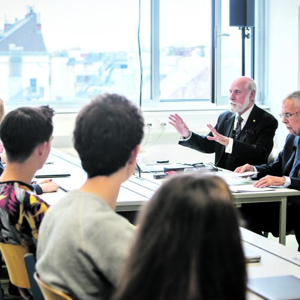 Alexander Van der Bellen und Vint Cerf