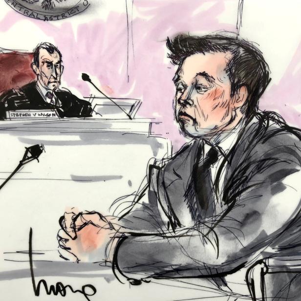 Elon Musk attends his trial in a defamation case brought by British cave diver Vernon Unsworth in Los Angeles