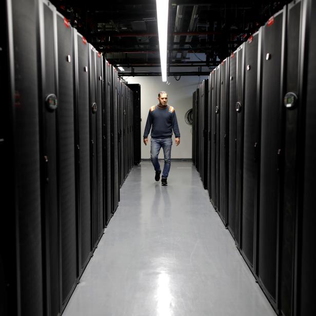 A server room is seen at the Mellanox Technologies building in Yokneam, Israel