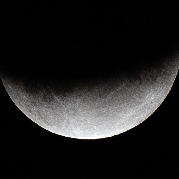 Partielle Mondfinsternis im Jahr 2019.