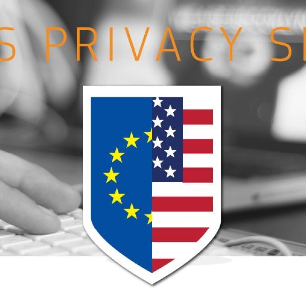 So sieht das neue Logo des &quot;EU-US-Privacy-Shield&quot; aus - dieses ist bereits fertig. Bis die ersten schriftlichen Entwürfe zum Abkommen vorliegen werden, werden noch einige Wochen vergehen.