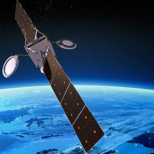 Der betroffene Satellit von Boeing ist ein 702HP Modell, Vorgänger des neuen 702X (hier als 3D-Modell)