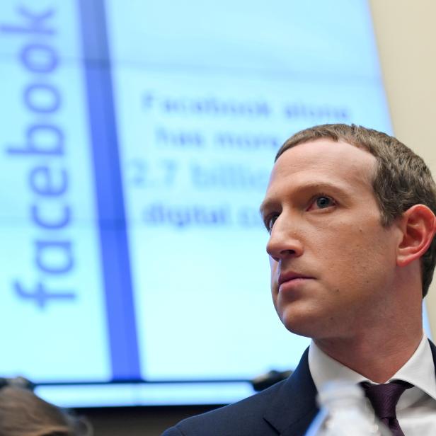 FILE PHOTO: Facebook Chairman and CEO Zuckerberg testifies at a House Financial Services Committee hearing in Washington