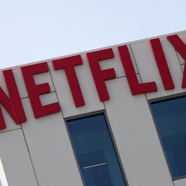 FILE PHOTO: The Netflix logo is seen on their office in Hollywood, Los Angeles