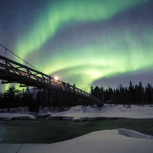 Aurora Borealis am Nördlichen Polarkreis