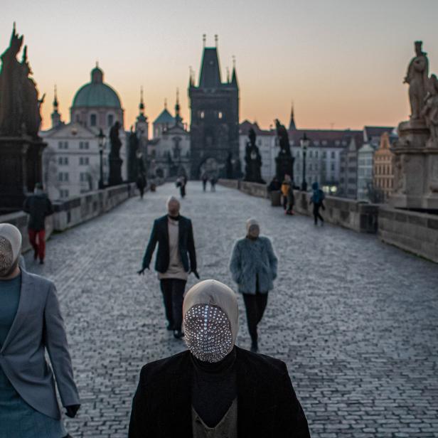 Street artists perform amid coronavirus COVID-19 pandemic