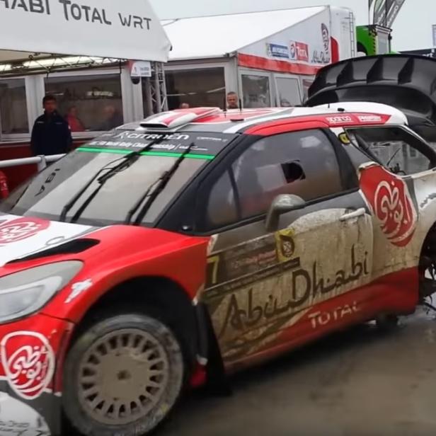 Schrottreifer WRC-Citroen bei der Polen-Rally 2016