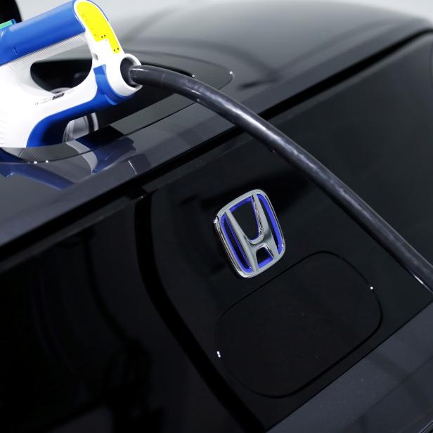 A Honda electric car is seen in Tokyo Motor Show in Tokyo