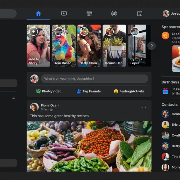 Facebook mit neuem Dark Mode