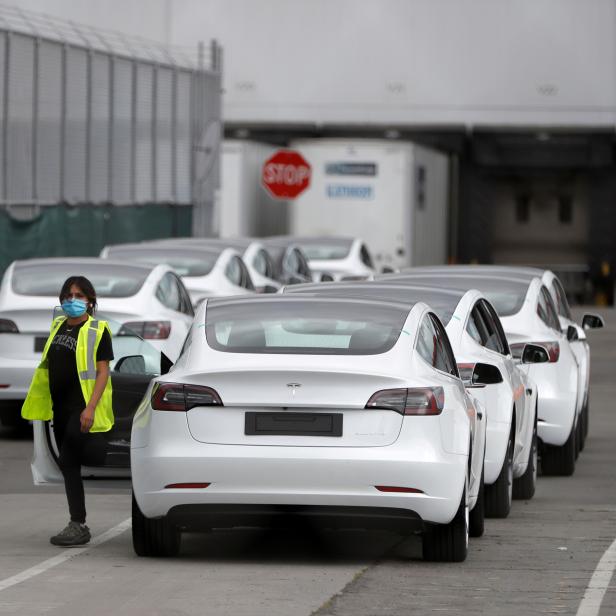 Das Tesla-Werk in Fremont